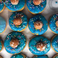 Bubble Gum UFO’s!!!  at Alien Donuts in Scottsdale