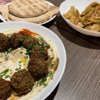 My Hummus with falafel dish at Hummusbar in Sofia