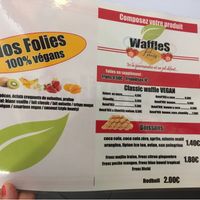 Sweet vegan waffle  at Waffles Folies in Paris