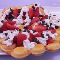 Custom waffle at Waffles Folies in Paris