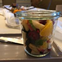 Fresh fruit salad at Lut's B&B in South Hykeham