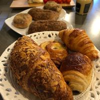 Being less healthy one day with pastries and almond croissants!  at Lut's B&B in South Hykeham