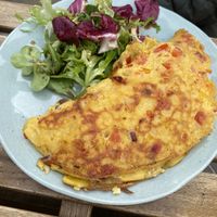 Cheese and Bacon Ooomelette   at Plantarium Cafe in Stratford-upon-avon
