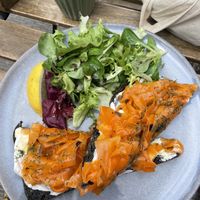 Lox toast  at Plantarium Cafe in Stratford-upon-avon