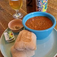 Spicy soul stew and pale ale at Plantarium Cafe in Stratford-upon-avon