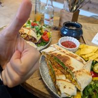 Crunchwraps all excellent at Plantarium Cafe in Stratford-upon-avon