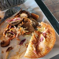 This was all of the slaw and mushrooms. at SeaQuake Brewing in Crescent City