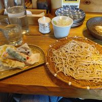 Cold soba & sauce & tempura at Gonpachi - Asakusa Azumabashi in Tokyo