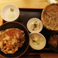 Vegetable tempura with soba and misu at Gonpachi - Asakusa Azumabashi in Tokyo