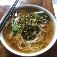 The picked cabbage noodles   at Su Shan Mian 素山面素食 - 雅仕苑店 in Chengdu