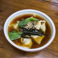 Mushroom dumpling soup   at Su Shan Mian 素山面素食 - 雅仕苑店 in Chengdu