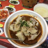 Small wonton soup ¥11. Without broth it would been ¥9. Yummy!!  at Su Shan Mian 素山面素食 - 雅仕苑店 in Chengdu