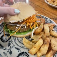 Falafel burger  at T-Pub in Ninh Binh