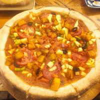 Vegan pizza at T-Pub in Ninh Binh