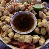 Crispy tofu salad at T-Pub in Ninh Binh