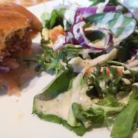 Vegan burguer at The Duke Of Wellington in Durham