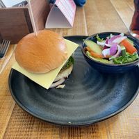 Vegan burger with salad   at The Tall Ships in Hartlepool