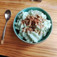 Apple crumble at Avocado Love in Madrid