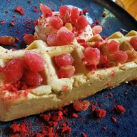 Avocado cheese cake at Avocado Love in Madrid