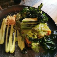 Avocado lasagne at Avocado Love in Madrid