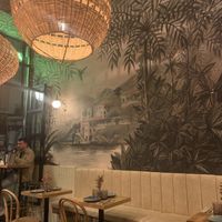 Beautiful painted 🎨 wall 💚  at Avocado Love in Madrid