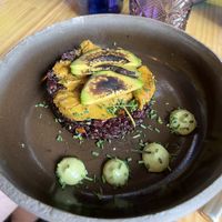 curry with black rice and grilled avo  at Avocado Love in Madrid