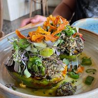 Aguacate a la brasa al Jack Daniels at Avocado Love in Madrid