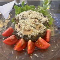 Stuffed aubergine   at Atavico Cafe in Quito