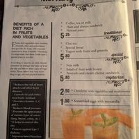 Morning Menu at Atavico Cafe in Quito