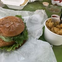Chikn sandwich and Mac & cheeseeeee at Refocused in Baltimore