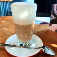 Latte Macchiato with soy milk at Wilma Wunder in Dusseldorf