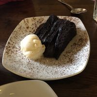 Vegan chocolate cake and ice cream at Inn on the Pond in Redhill