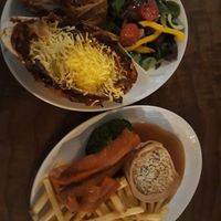 Mushroom lasagne and mushroom pie. Unfortunately, we visited on a Bank holiday  on the last day to eat out to help out, and they were understaffed, the lasagne was overcooked.  at Inn on the Pond in Redhill