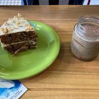 carrot cake & a liquidy tiramisu at Vegano De Altura in Quito
