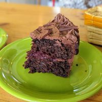 Chocolate cake at Vegano De Altura in Quito