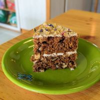 Carrot cake at Vegano De Altura in Quito