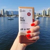 Oat milk at Raaka Chocolate in Brooklyn