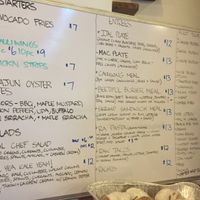 Menu at I-tal Garden in New Orleans