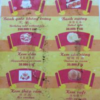 Menu at Thien Phuc in Ha Giang