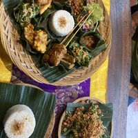 Nasi campun and bean in coconut    at Sun Sun Warung in Ubud