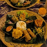 Vegetarian nasi campur at Sun Sun Warung in Ubud