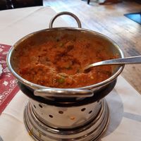 Aubergine and peas at Royal Panjab in Freiburg
