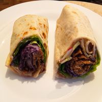 Burrito with seitan at Veganski Kiosk in Belgrade