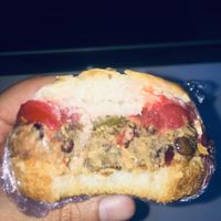 gluten free burger at Veganski Kiosk in Belgrade