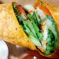 Delicious Wrap , very Filling! at Wisdom's Vegan Bakery & Cafe in Spring