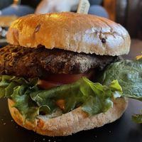 Spicy chick’n sandwich, Feb 22  at Wisdom's Vegan Bakery & Cafe in Spring