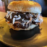 Pulled “pork” sandwich  at Wisdom's Vegan Bakery & Cafe in Spring