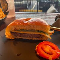 Gouda Burger  at Wisdom's Vegan Bakery & Cafe in Spring