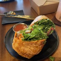 Crispy Chicken Wrap  at Wisdom's Vegan Bakery & Cafe in Spring