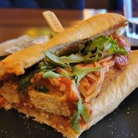 Philly Cheesesteak at Wisdom's Vegan Bakery & Cafe in Spring